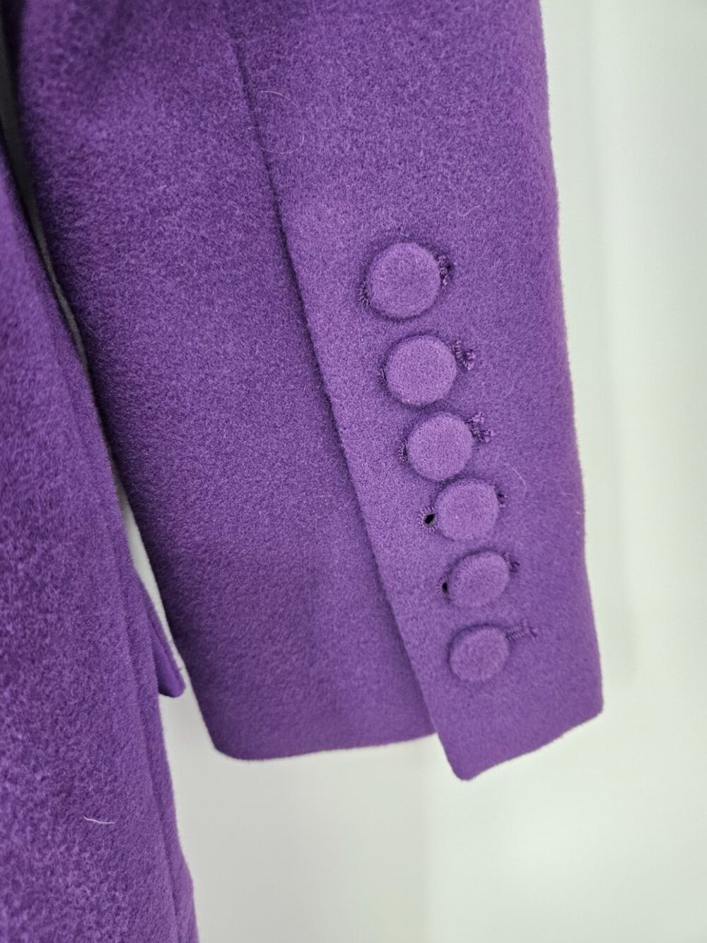 Sergio Hudson Target Long Coat Trench Coat Purple Women's Size S NEW Mob Wife - Picture 6 of 15